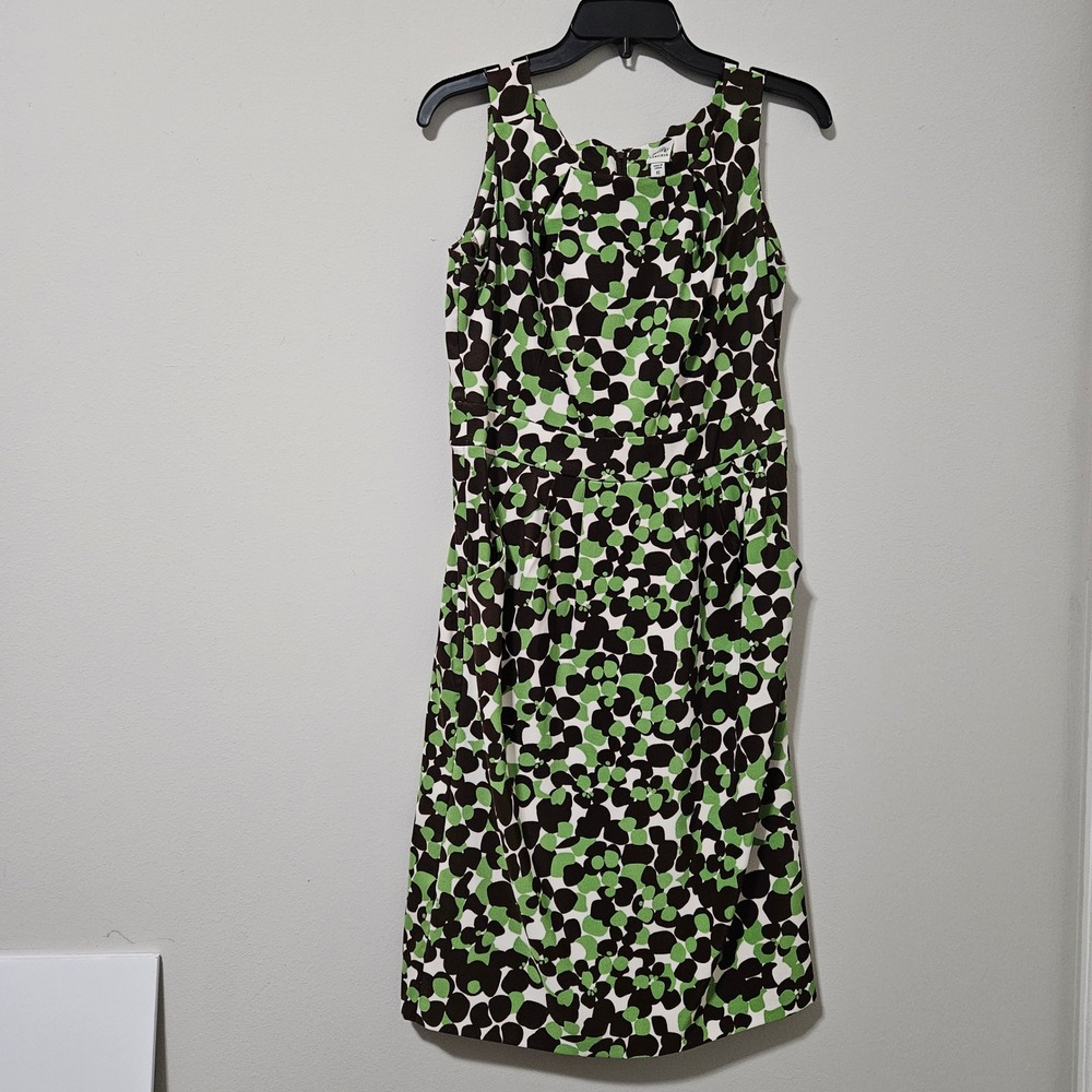 Sangria Womens Green Brown Floral Dot Sleeveless Sheath‎ Dress Size 10 AXG14B2